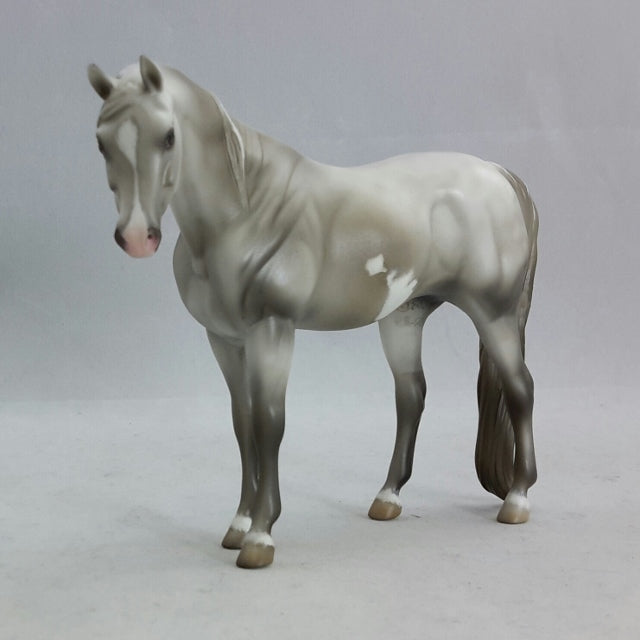 MADAME SECRETARY - OOAK Gray Sabino Model Horse Pebbles