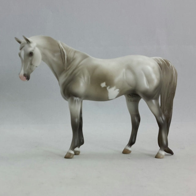 MADAME SECRETARY - OOAK Gray Sabino Model Horse Pebbles