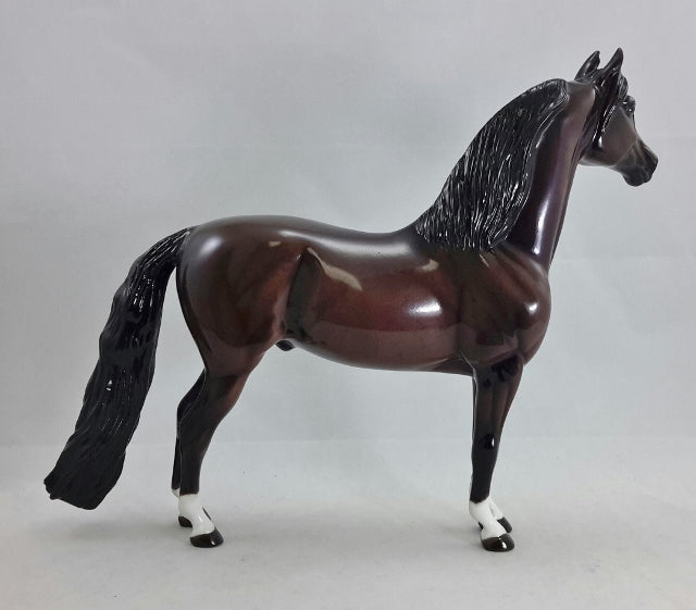 PASSAGE TO INDIA - OOAK Mulberry Roan Morgan Model Horse