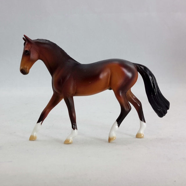 DUNMER - OOAK Bay Chip Warmblood Model Horse