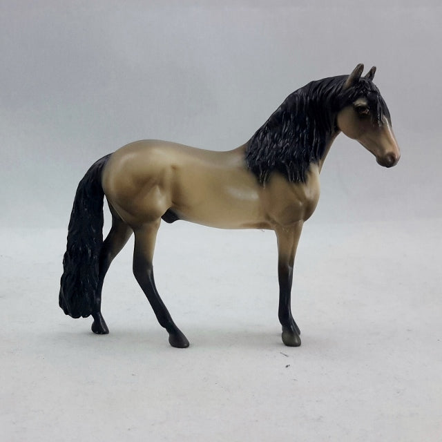DAEDRA - Buckskin Andalusian Model Horse - Stone Chip