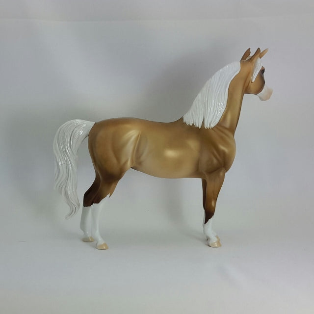 LUCILLA - OOAK Sooty Palomino Morgan Unicorn Model Horse