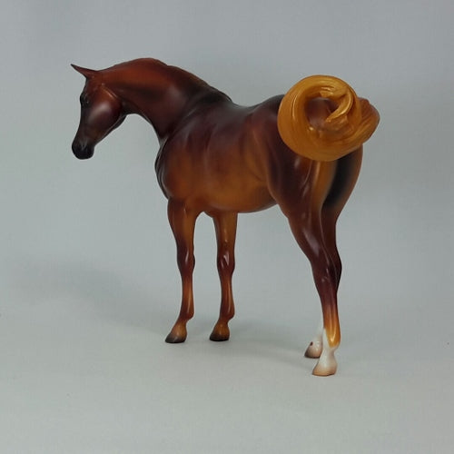 KHALED - OOAK DAPPLE CHESTNUT ARAB PEBBLE BY CAROLINE BOYDSTON