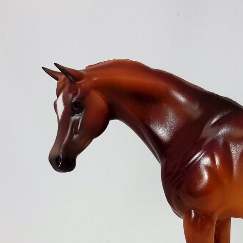 KHALED - OOAK DAPPLE CHESTNUT ARAB PEBBLE BY CAROLINE BOYDSTON