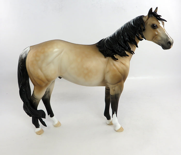 THE BIG GAME-OOAK FROSTED DUN ISH MODEL HORSE BY DAWN QUICK 2/5/17