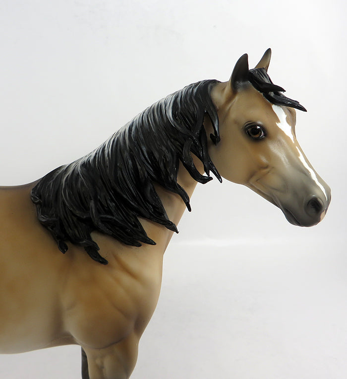 THE BIG GAME-OOAK FROSTED DUN ISH MODEL HORSE BY DAWN QUICK 2/5/17