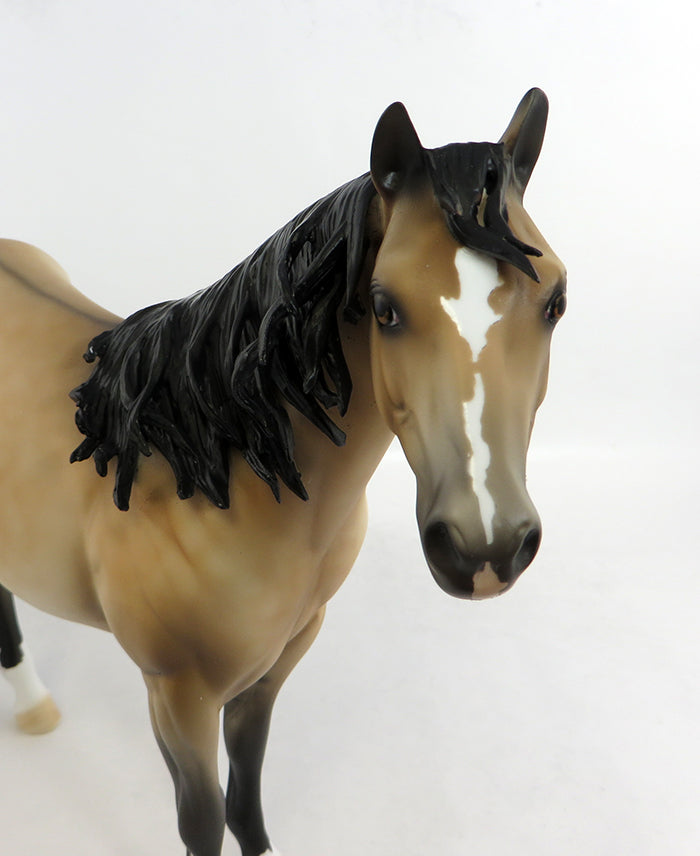 THE BIG GAME-OOAK FROSTED DUN ISH MODEL HORSE BY DAWN QUICK 2/5/17
