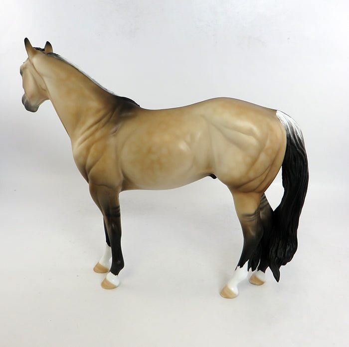 THE BIG GAME-OOAK FROSTED DUN ISH MODEL HORSE BY DAWN QUICK 2/5/17