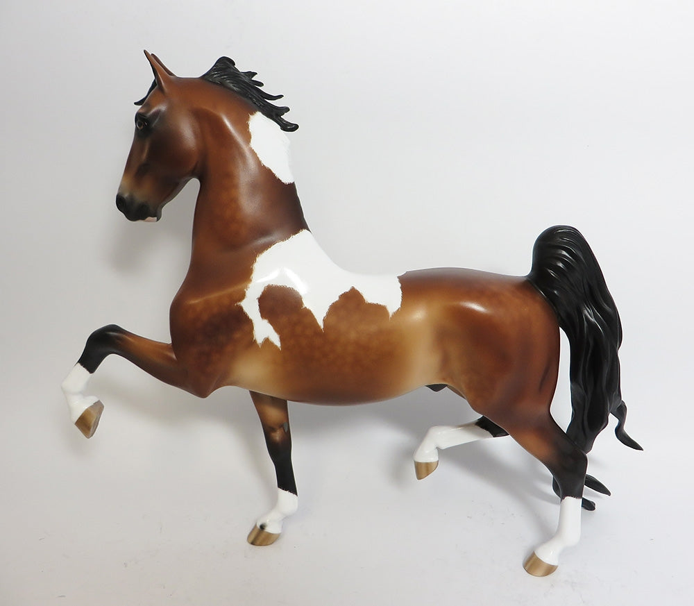 TIDLY WINKS-OOAK BAY TOBIANO SADDLEBRED BY SHERY LEISURE WHS 17