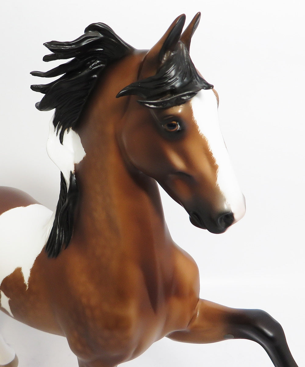 TIDLY WINKS-OOAK BAY TOBIANO SADDLEBRED BY SHERY LEISURE WHS 17