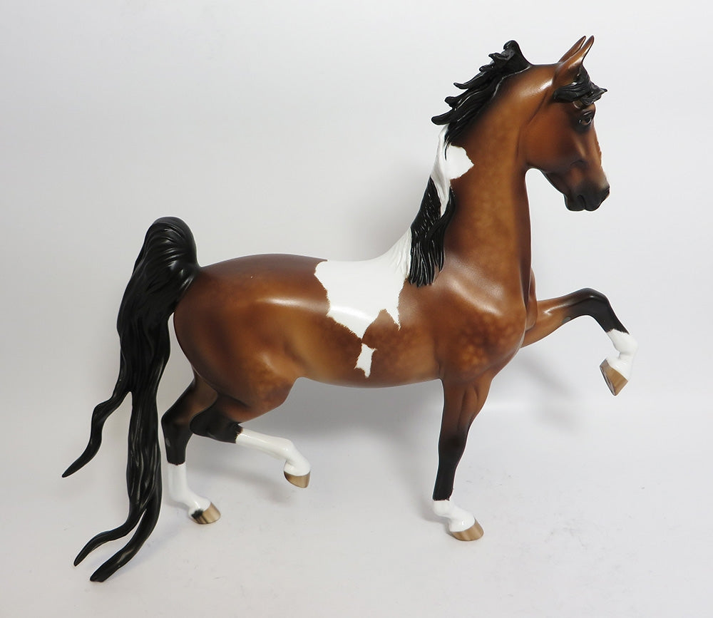 TIDLY WINKS-OOAK BAY TOBIANO SADDLEBRED BY SHERY LEISURE WHS 17