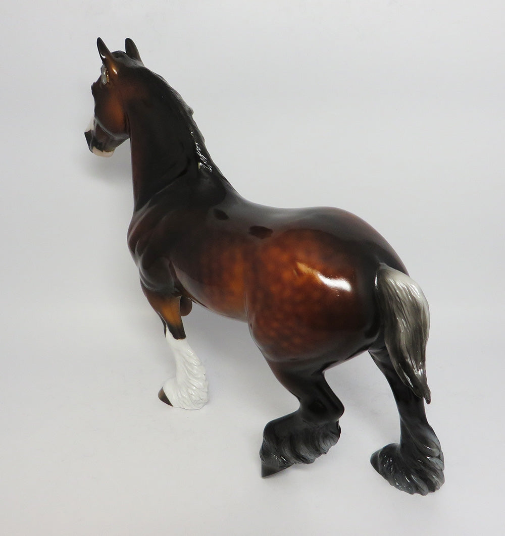 TOMAHAWK-OOAK CUSTOM DAPPLE BAY TROTTING DRAFTER WHS 2017