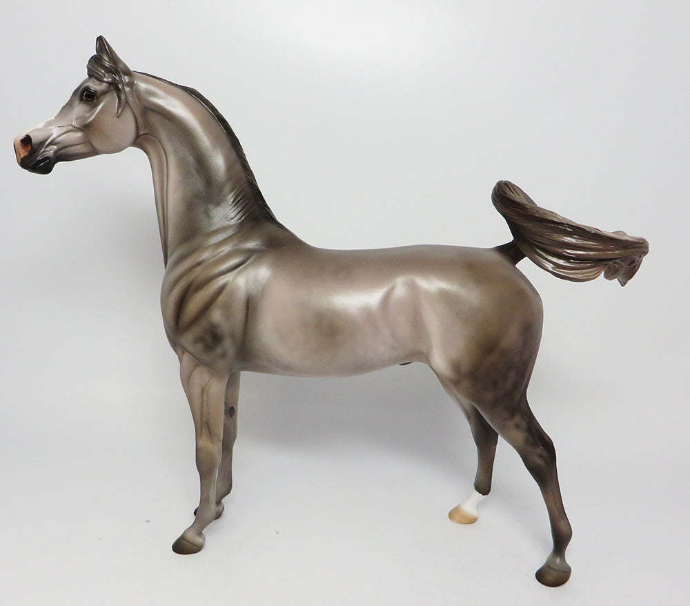 TORRIO-OOAK DAPPLE GREY ARABIAN MODEL HORSE  EQ 2017