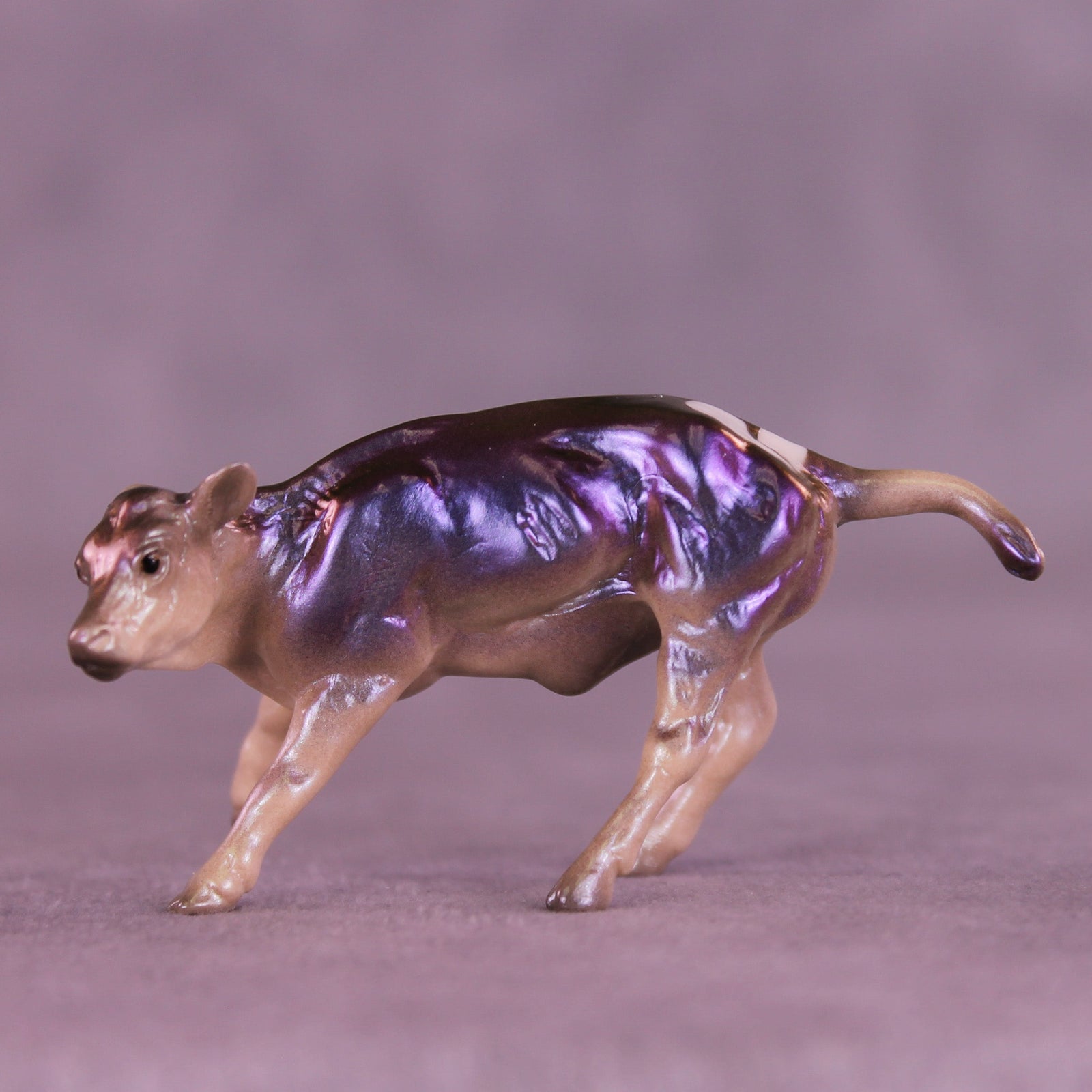 Triple Text OOAK Chip Cow by Erin Corbett VV26