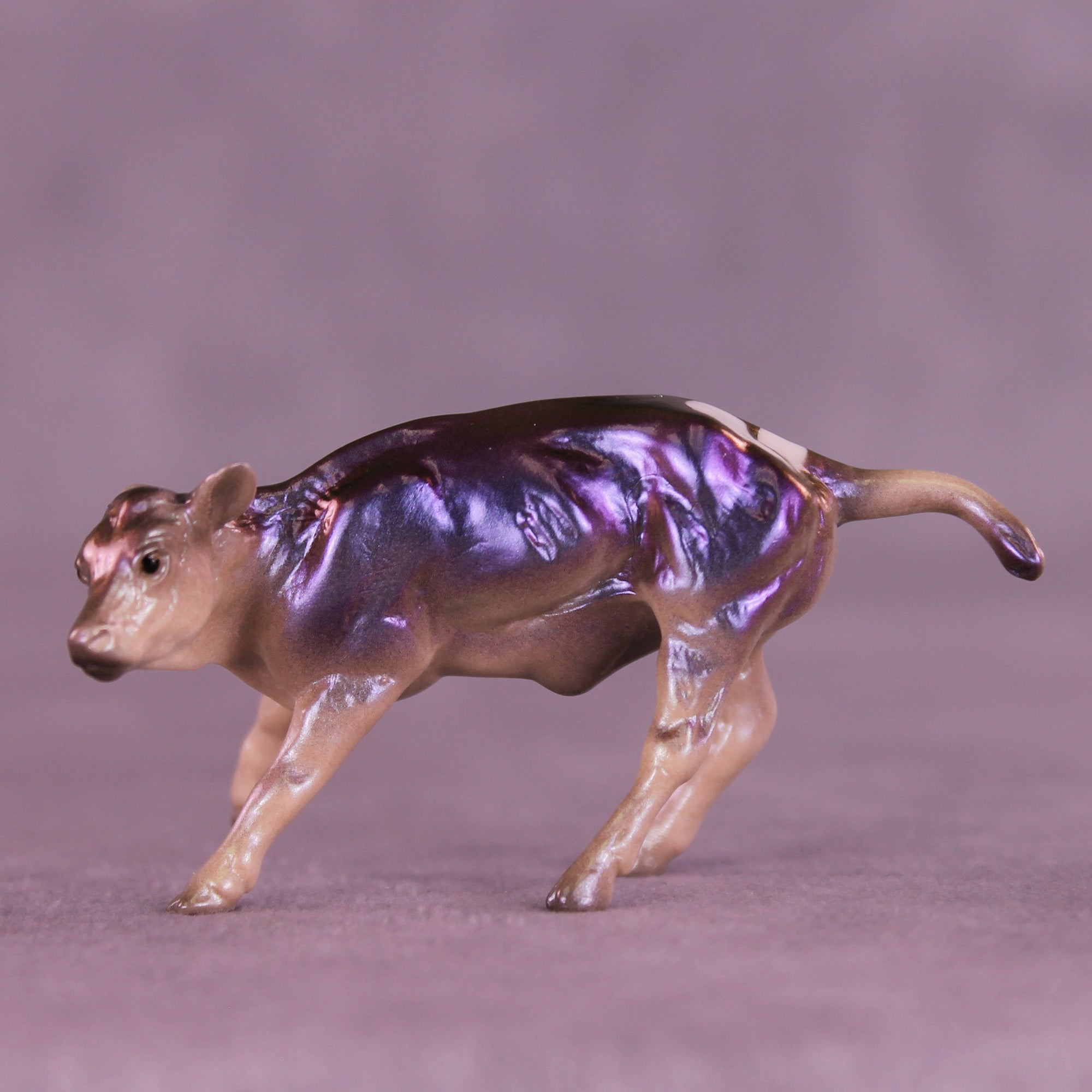 Triple Text OOAK Chip Cow by Erin Corbett VV26