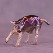 Triple Text OOAK Chip Cow by Erin Corbett VV26