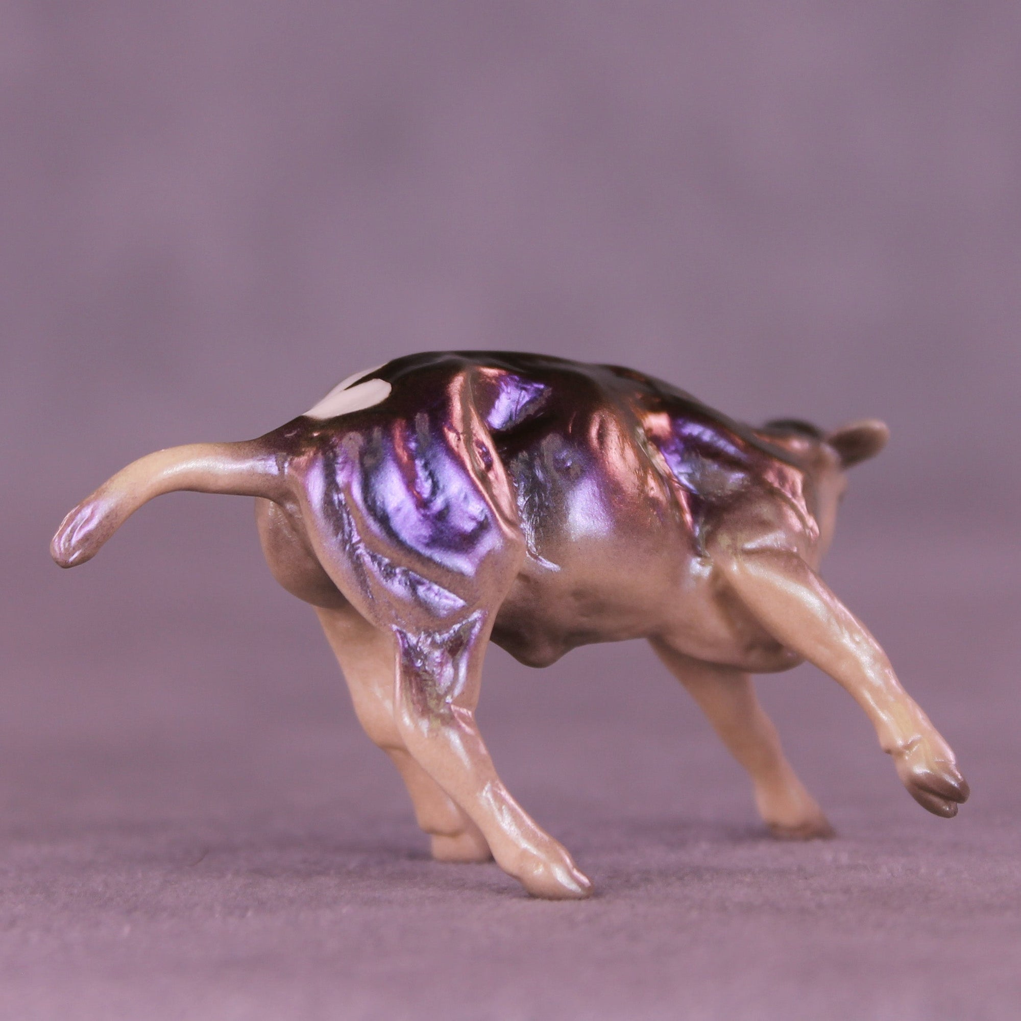 Triple Text OOAK Chip Cow by Erin Corbett VV26