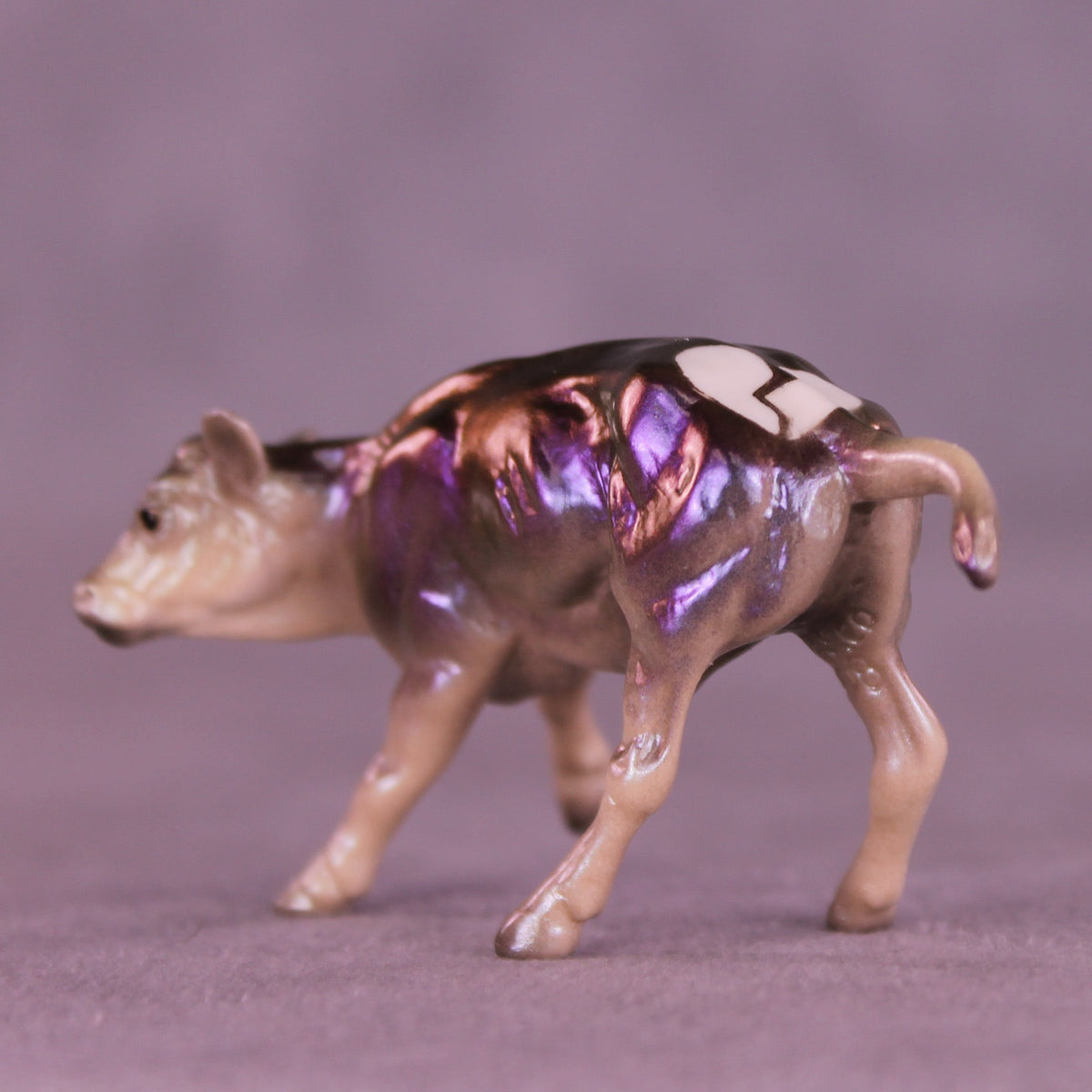 Triple Text OOAK Chip Cow by Erin Corbett VV26