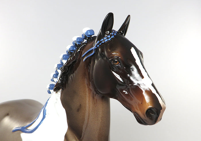 TRUSTY JOHN-LE-4 ROAN PAINT TROTTING DRAFTER MODEL HORSE EQ 2016 7/28