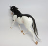 VAMPIRA-LE-6 BLACK AND WHITE PINTO PALOUSE MODEL HORSE BY SHERYL LEISURE  LHS 17
