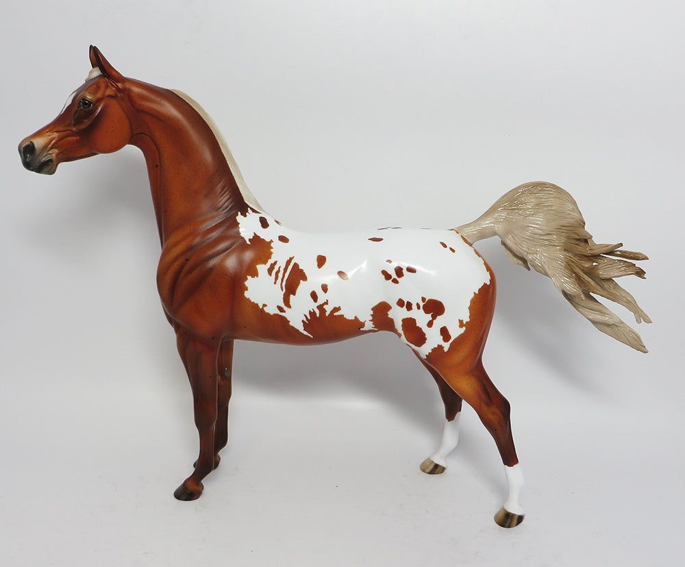 VINCA-OOAK CUSTOM CHESTNUT APPALOOSA ARABIAN MODEL HORSE WHS 2017
