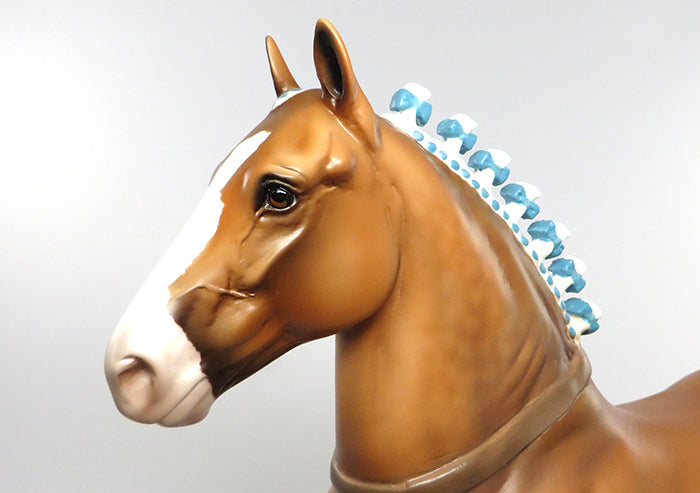 WESLEY-LE-4 SORREL TROTTING DRAFTER MODEL HORSE EQ 2016 7/28