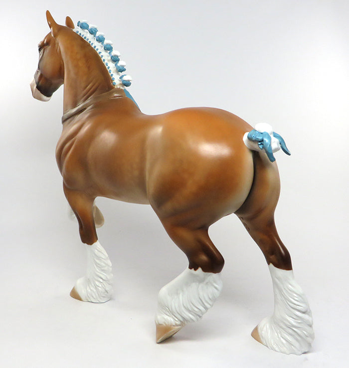 WESLEY-LE-4 SORREL TROTTING DRAFTER MODEL HORSE EQ 2016 7/28