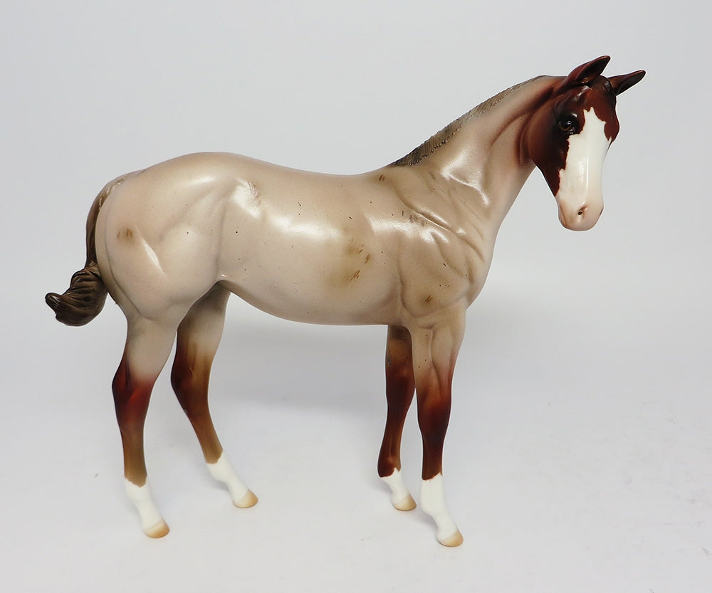 WIND CAVE-OOAK ROAN WEANLING MODEL HORSE EQ 2017