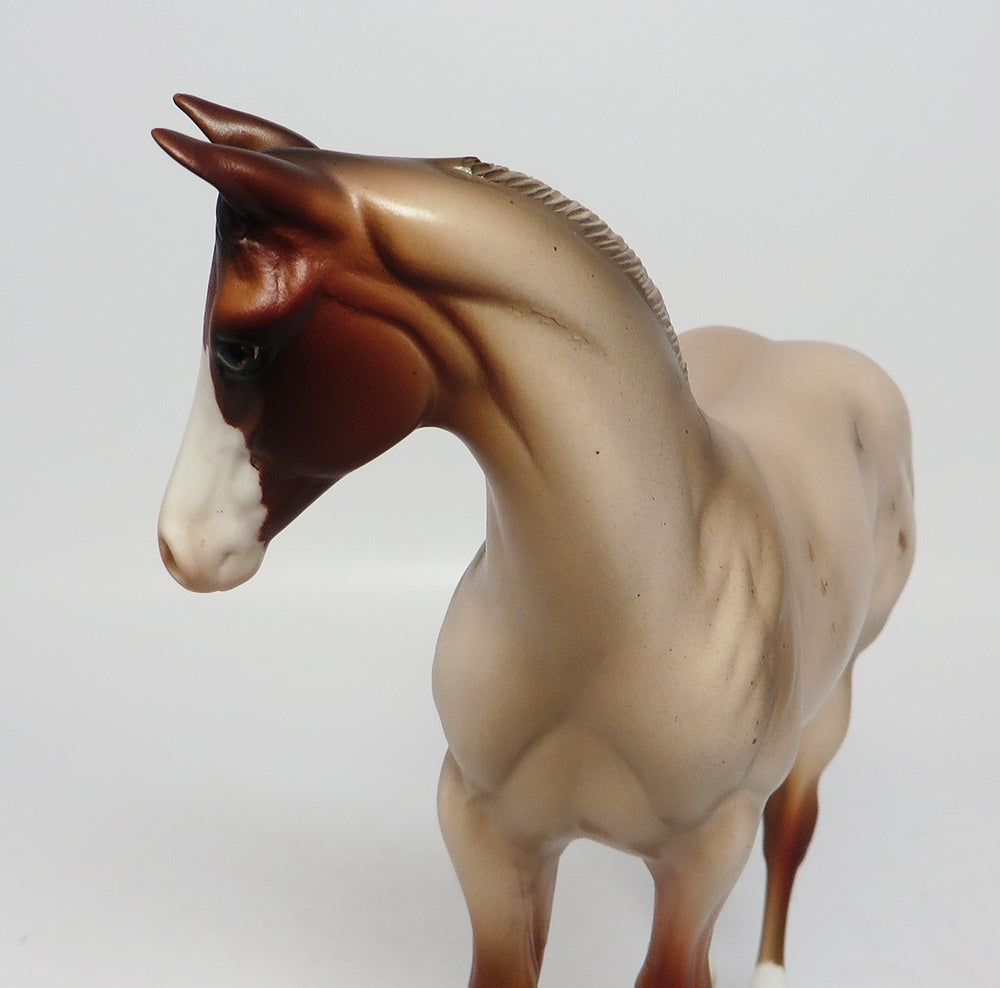 WIND CAVE-OOAK ROAN WEANLING MODEL HORSE EQ 2017