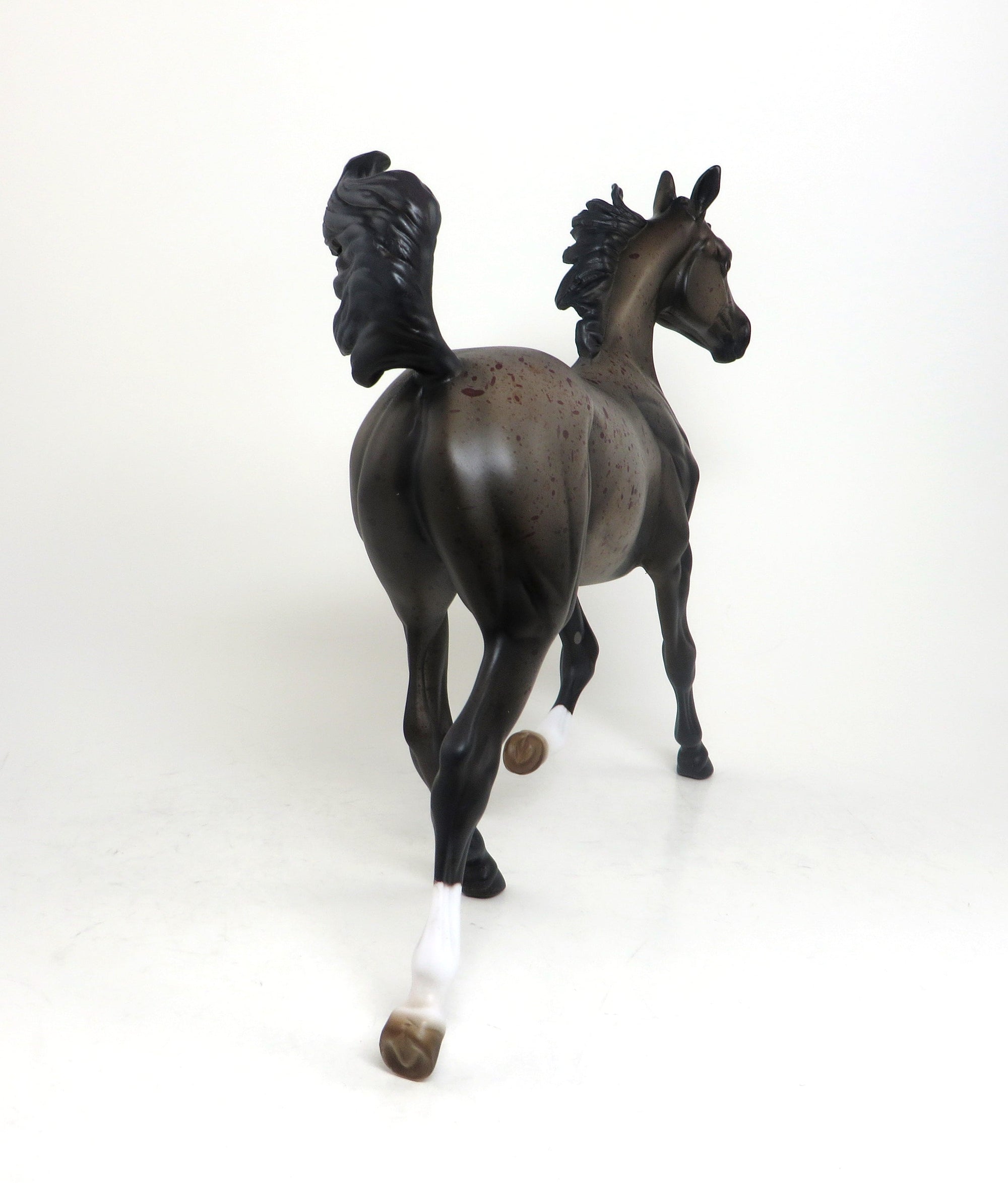 LYRIC - OOAK CHOCOLATE FLEABIT ARABIAN YEARLING MODEL HORSE - 1/22