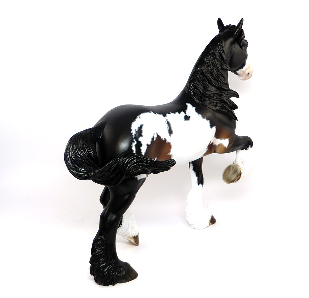 XAVIER-OOAK MAPPED SEAL BAY TROTTING DRAFTER MODEL HORSE BY DAWN QUICK 3/17/17