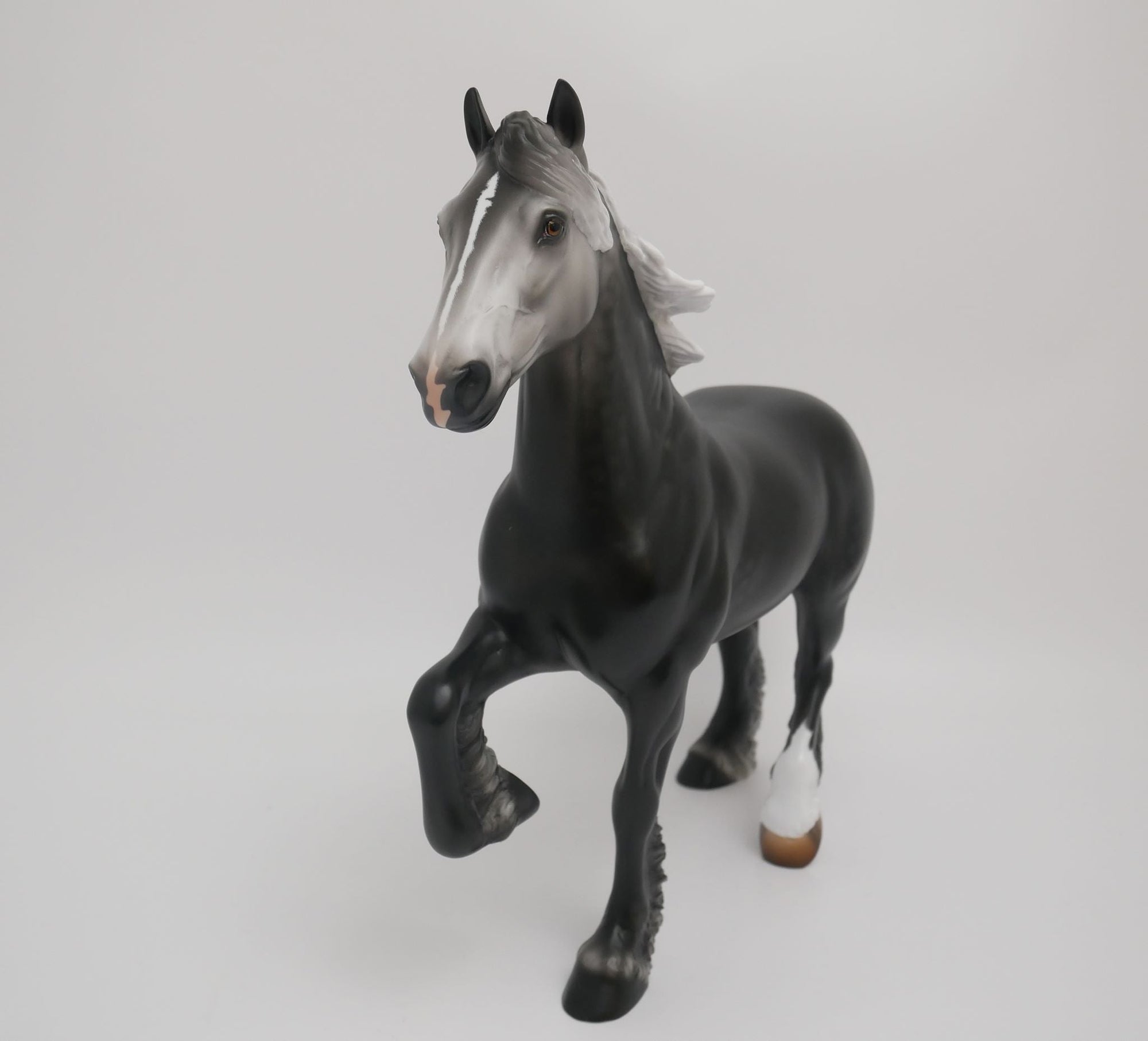 DARK CLOUD-OOAK DAPPLE GREY TROTTING DRAFTER BY AUDREY DIXON 6/1/20