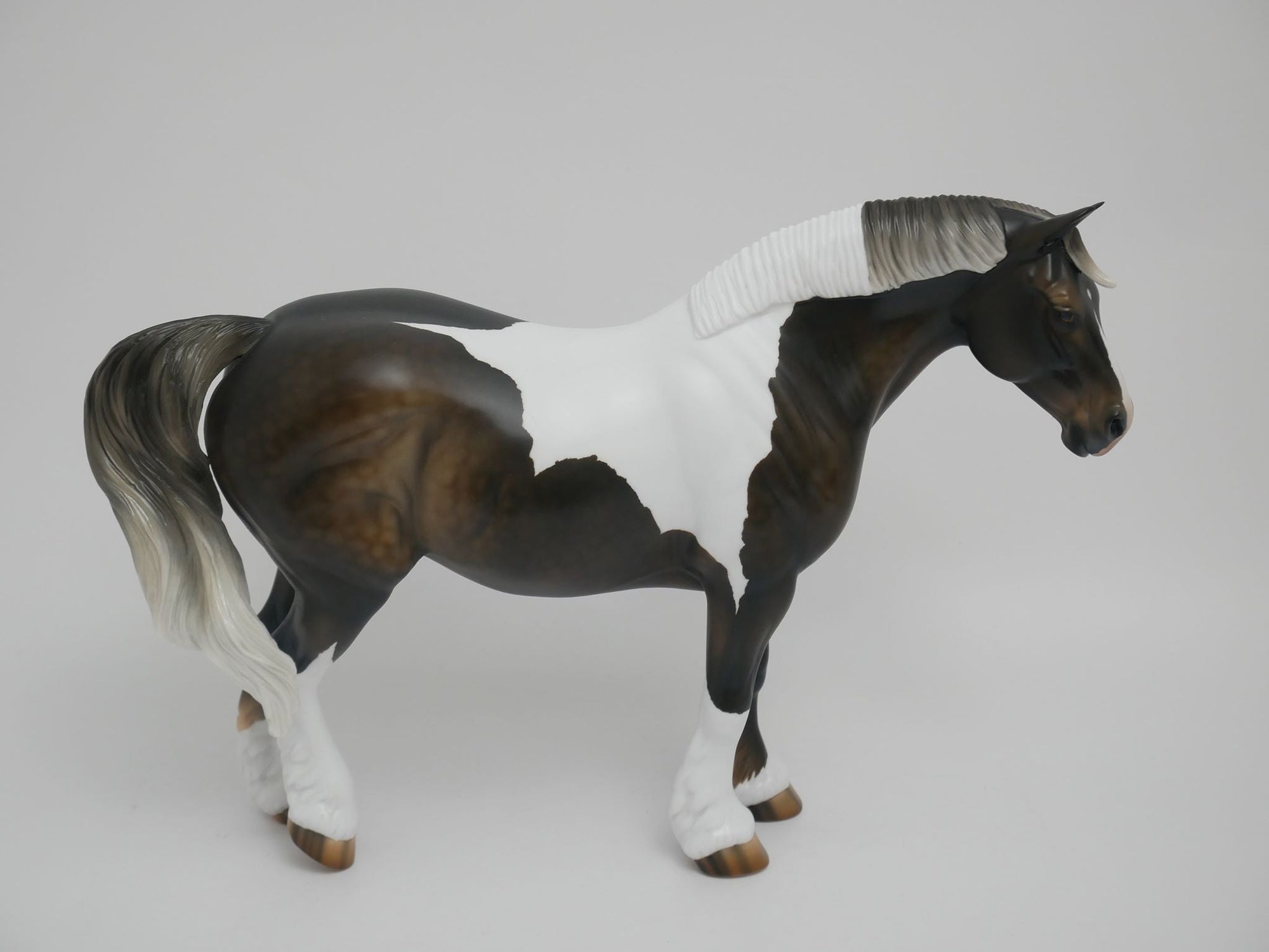 CHOCOLATE CREAM-OOAK BROWN BAY PINTO HEAVY DRAFT MARE BY AUDREY DIXON 6/1/20