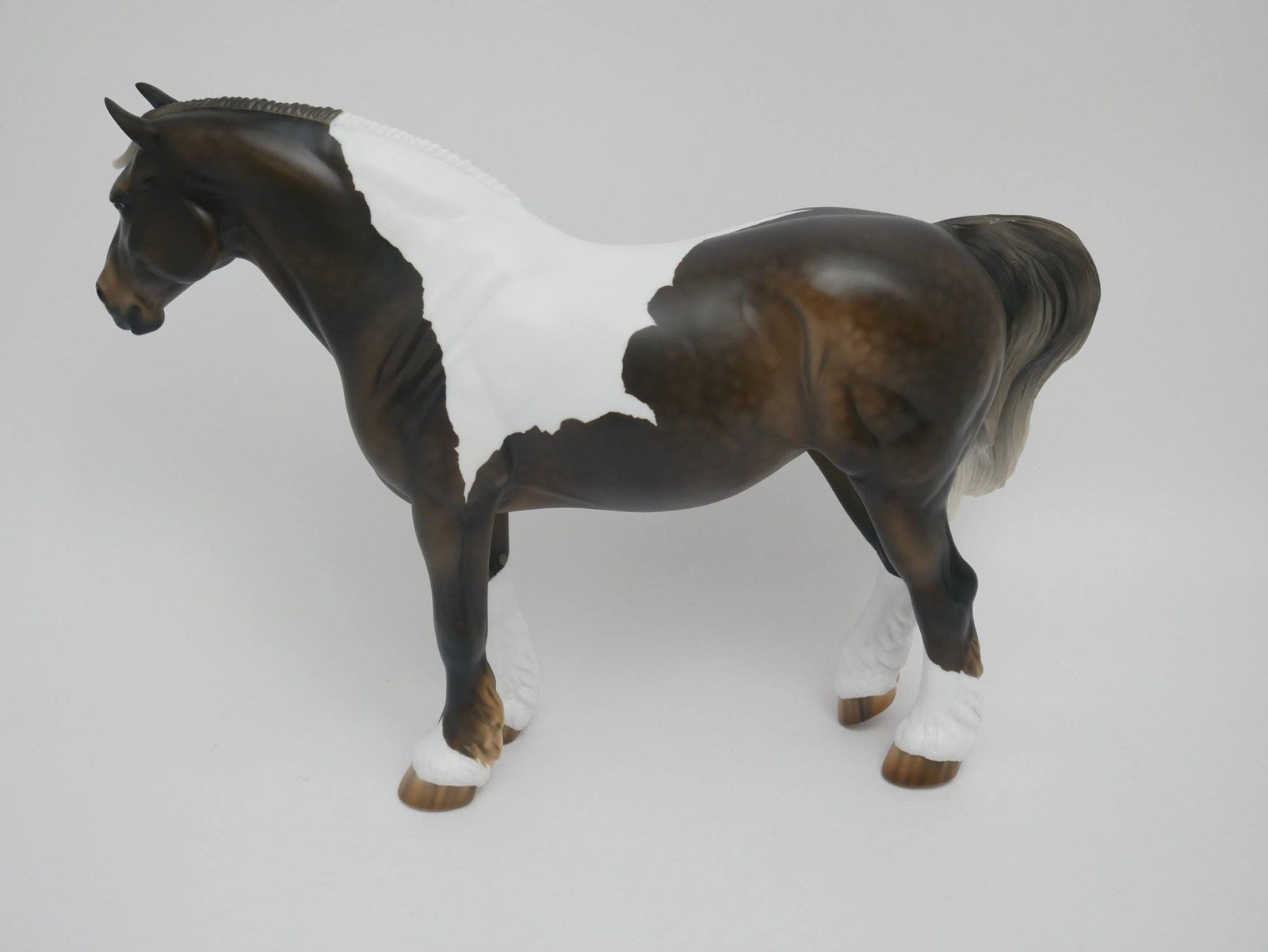 CHOCOLATE CREAM-OOAK BROWN BAY PINTO HEAVY DRAFT MARE BY AUDREY DIXON 6/1/20