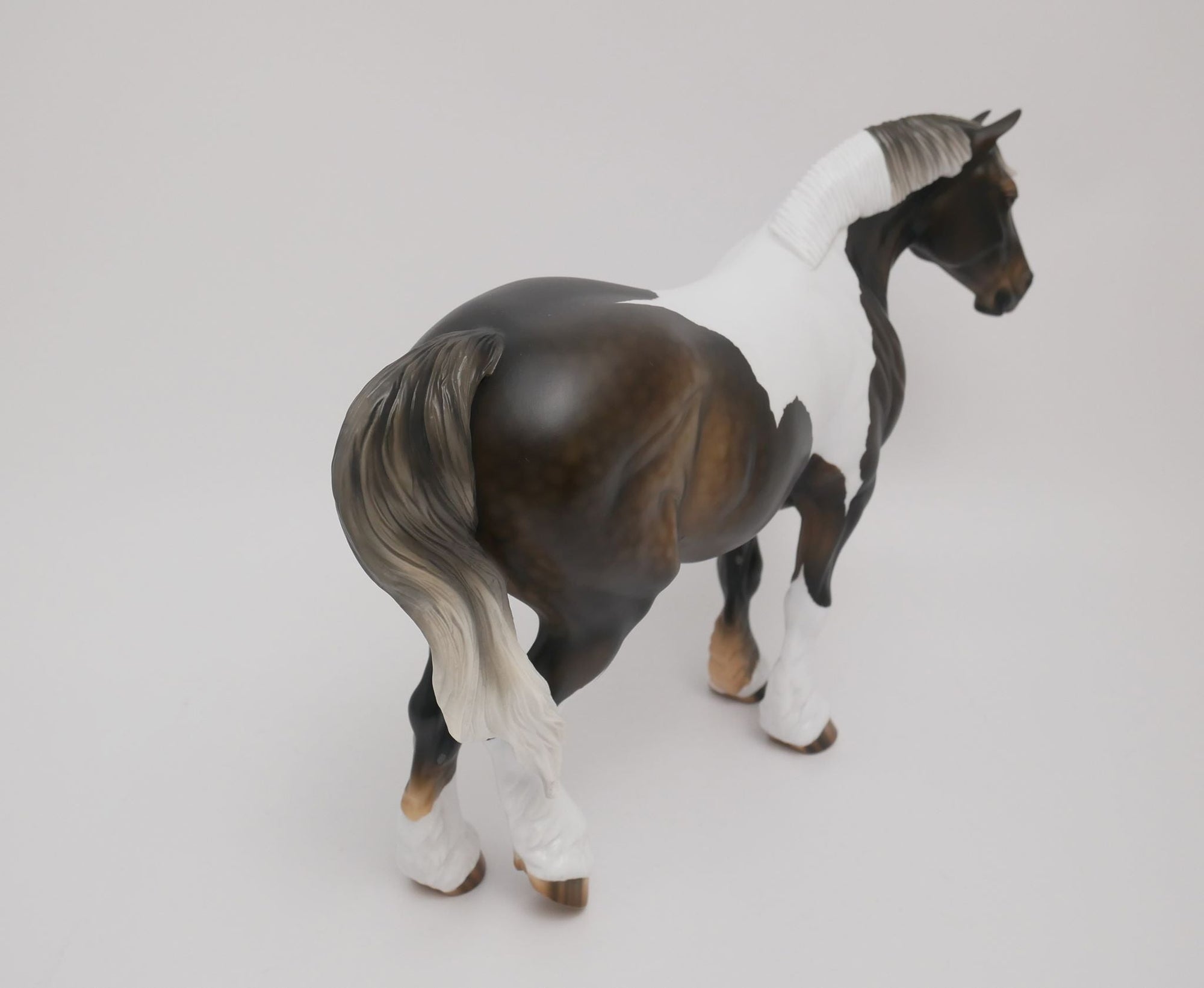 CHOCOLATE CREAM-OOAK BROWN BAY PINTO HEAVY DRAFT MARE BY AUDREY DIXON 6/1/20