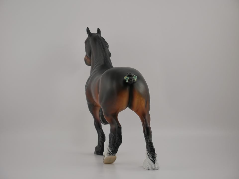 YANCY-OOAK DAPPLE BAY TROTTING DRAFTER MODEL HORSE 7/9/20