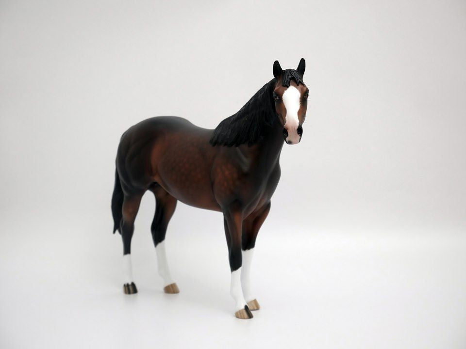 MICKEY-OOAK DAPPLE BAY ISH MODEL HORSE 7/10/20