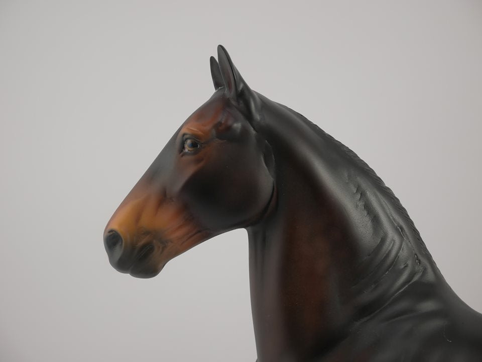 YANCY-OOAK DAPPLE BAY TROTTING DRAFTER MODEL HORSE 7/9/20
