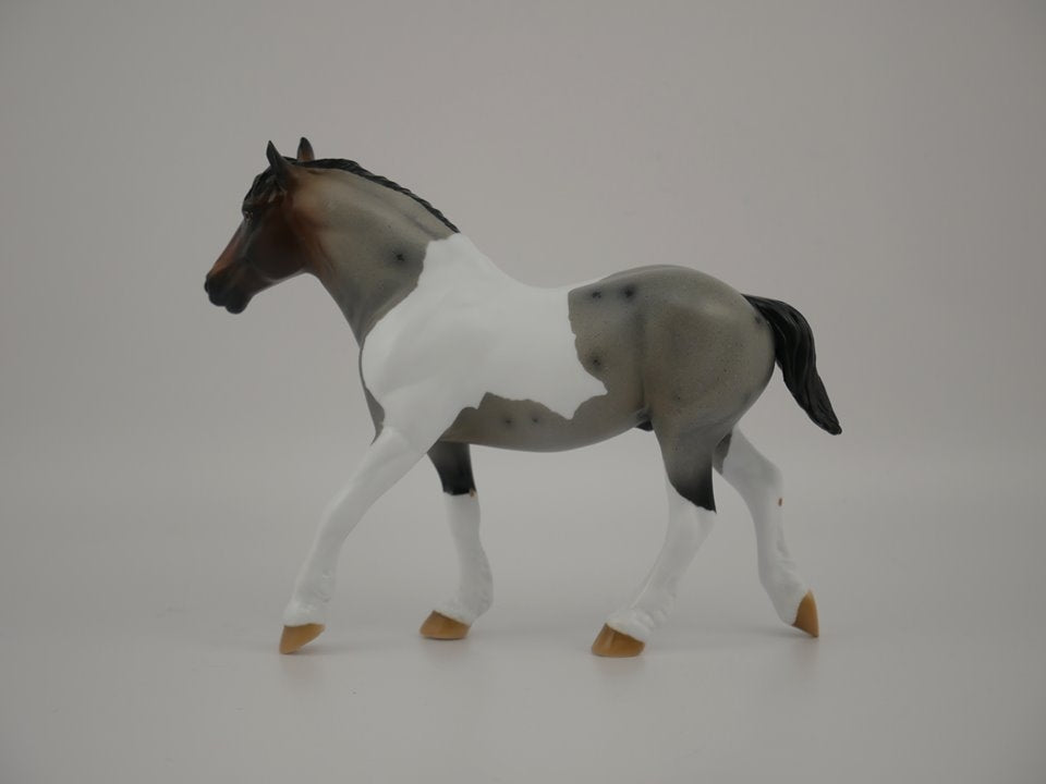 WINTERS HOTH-LE-? ROAN PINTO PEBBLES DRAFT MODEL HORSE 7/17/20
