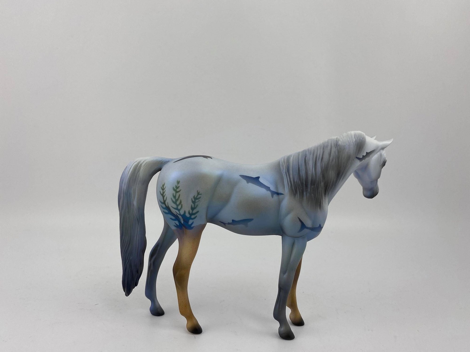 SHARK ANGEL-OOAK PEBBLES ARABIAN MARE SHARK WEEK DECORATOR 8/7/20