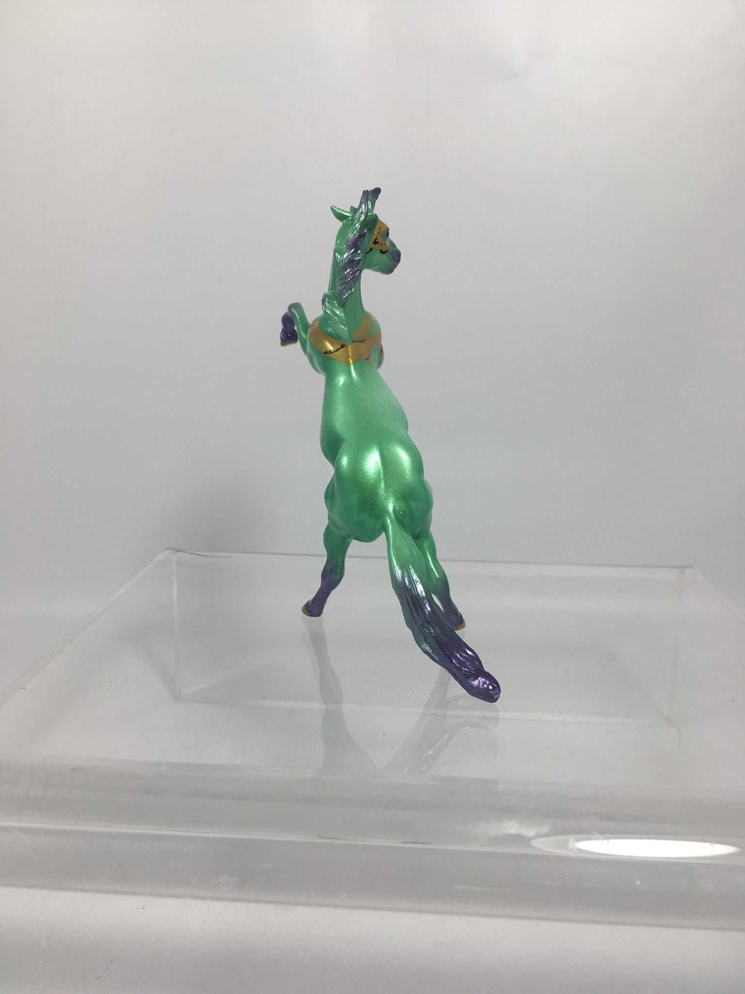 Rex-OOAK Mardi Gras Rearing Chip Deco SB21