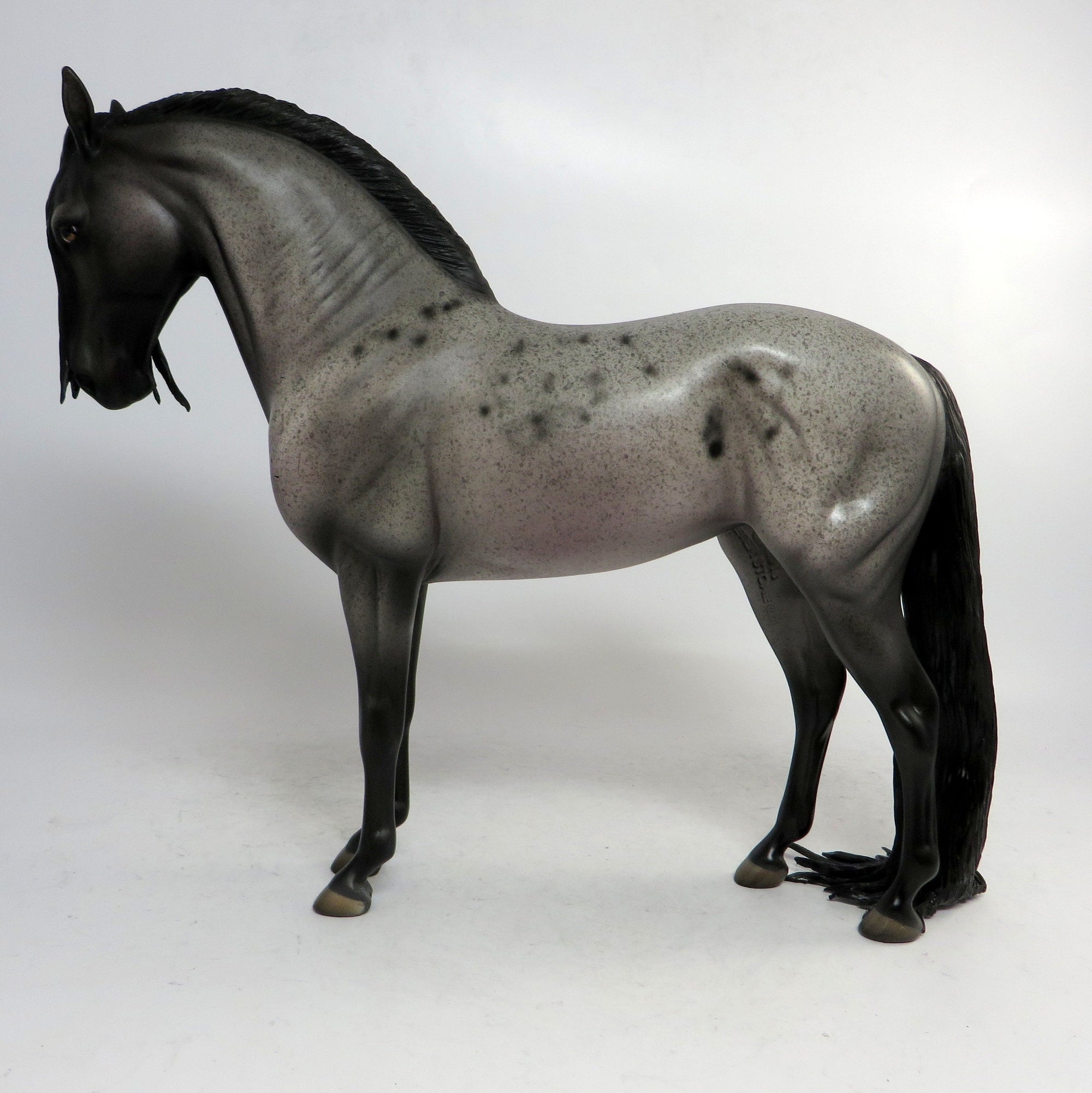 APPOLLO-OOAK BLUE ROAN ANDALUSIAN MODEL HORSE BY DAWN QUICK 12/21/18