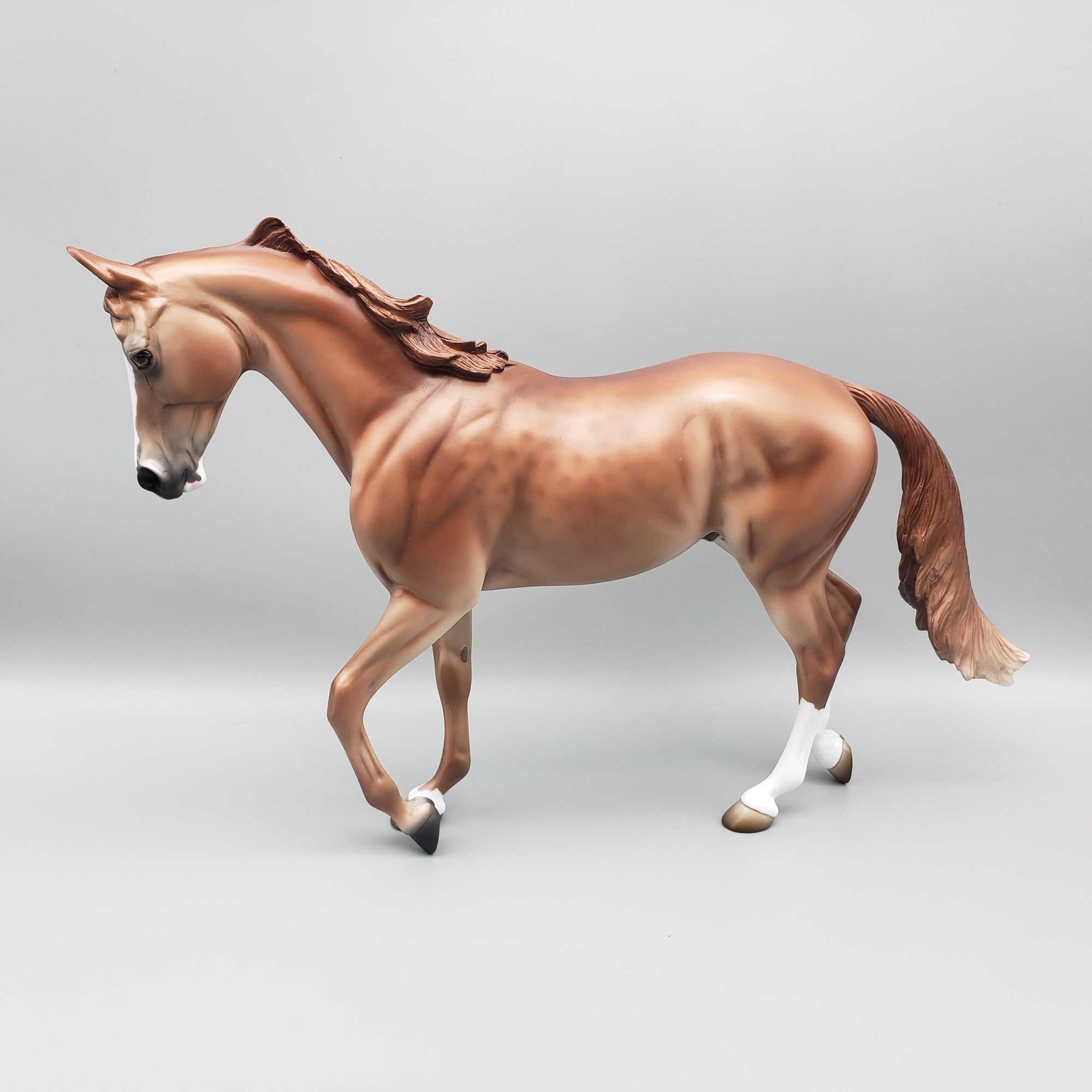Marshall - OOAK - Reverse Dapple Chestnut Thoroughbred By Jess Hamill EQ23