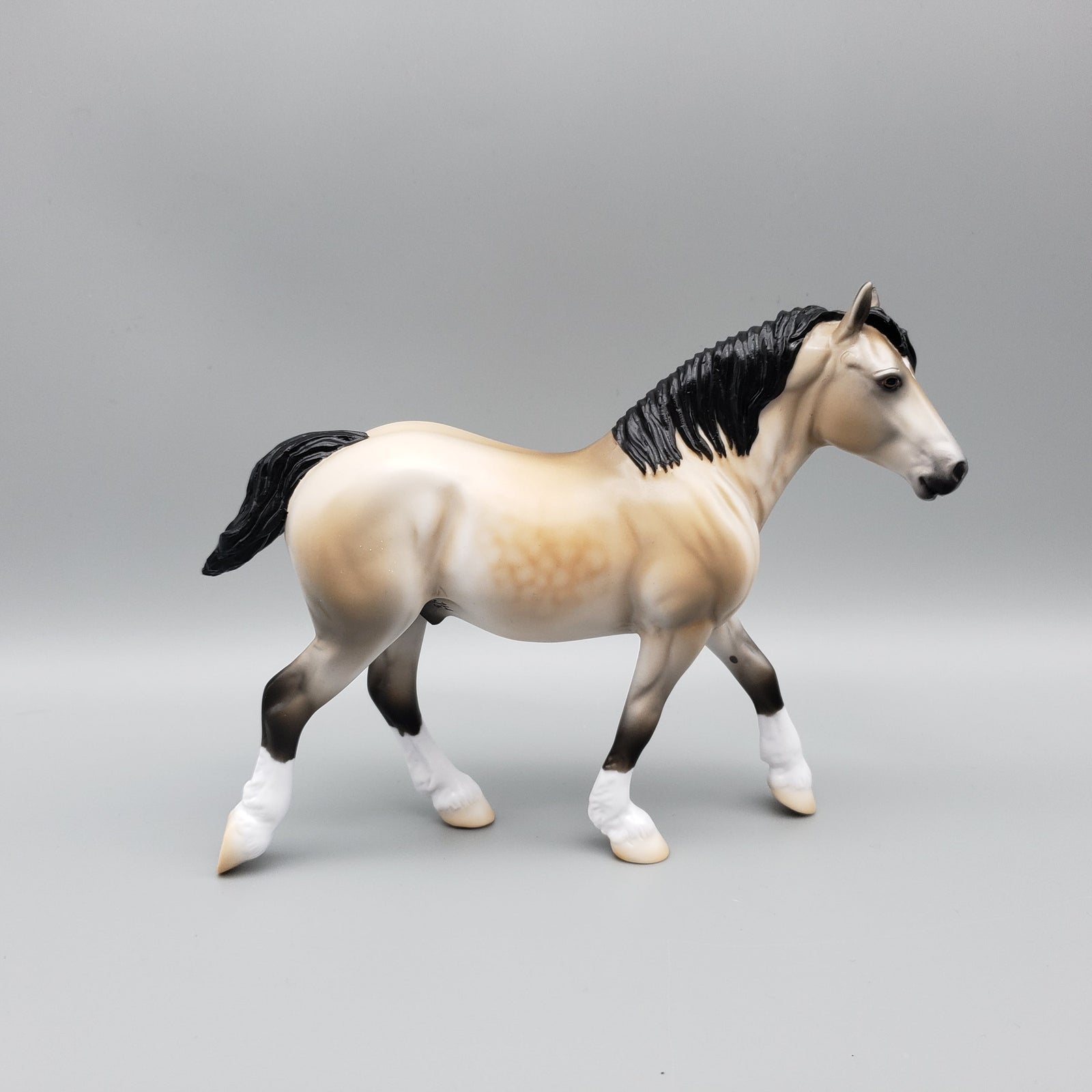 Lor - OOAK - Dappled Buckskin Pebble Draft By Jess Hamill EQ23