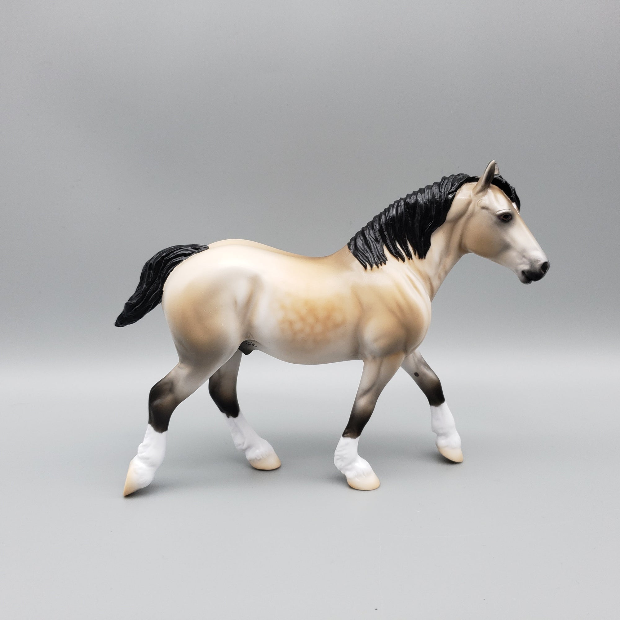 Lor - OOAK - Dappled Buckskin Pebble Draft By Jess Hamill EQ23