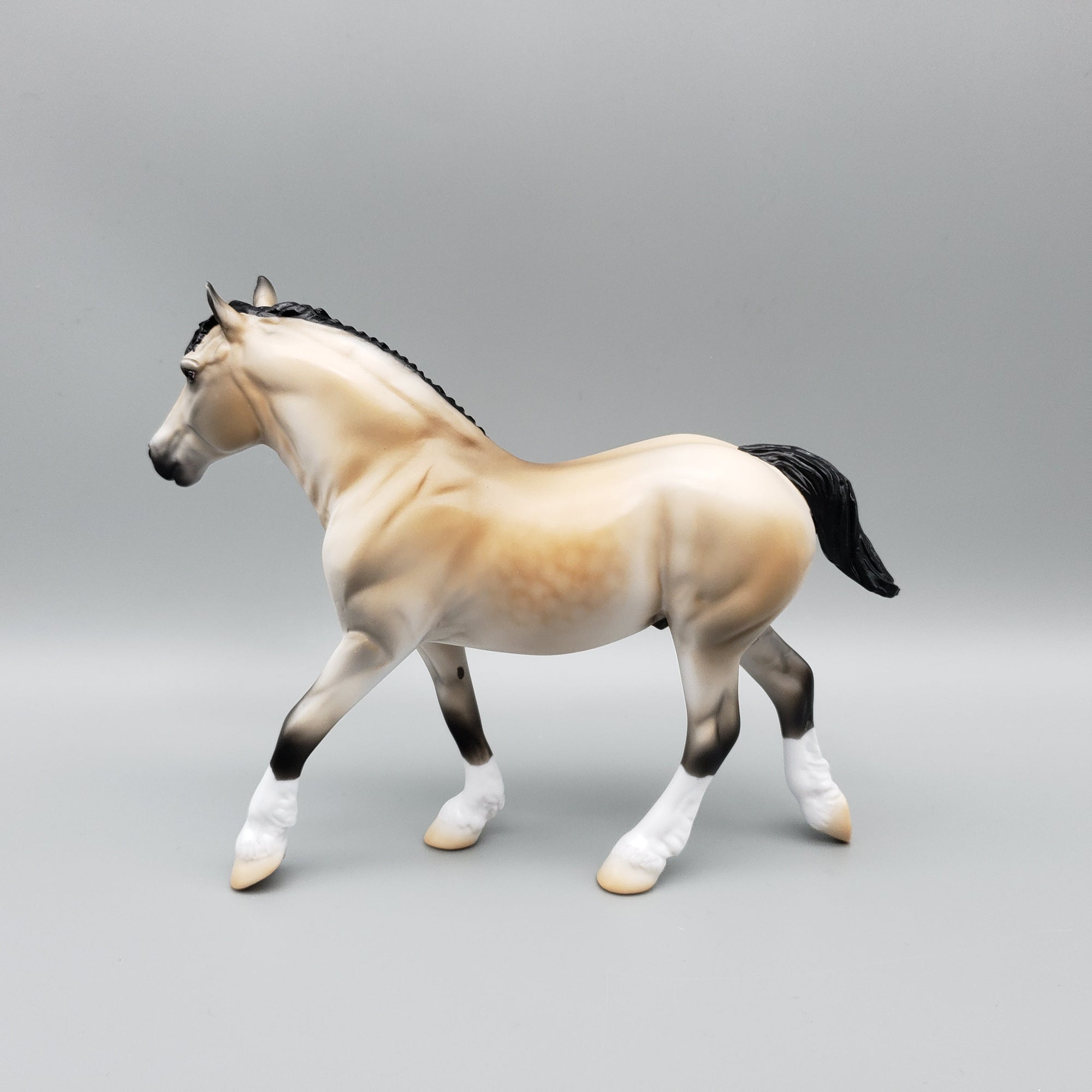 Lor - OOAK - Dappled Buckskin Pebble Draft By Jess Hamill EQ23