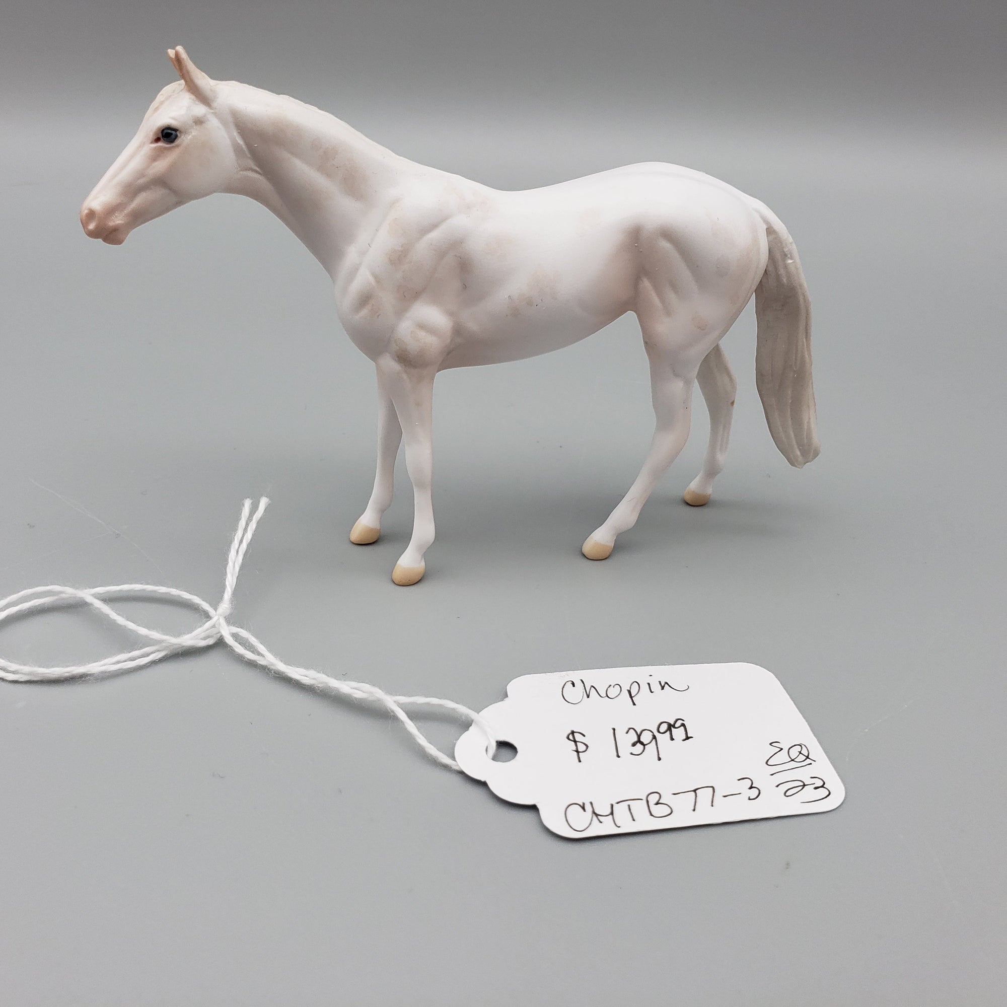 Chopin Duet OOAK White Sabino Thoroughbred Chip By Jess Hamill EQ23