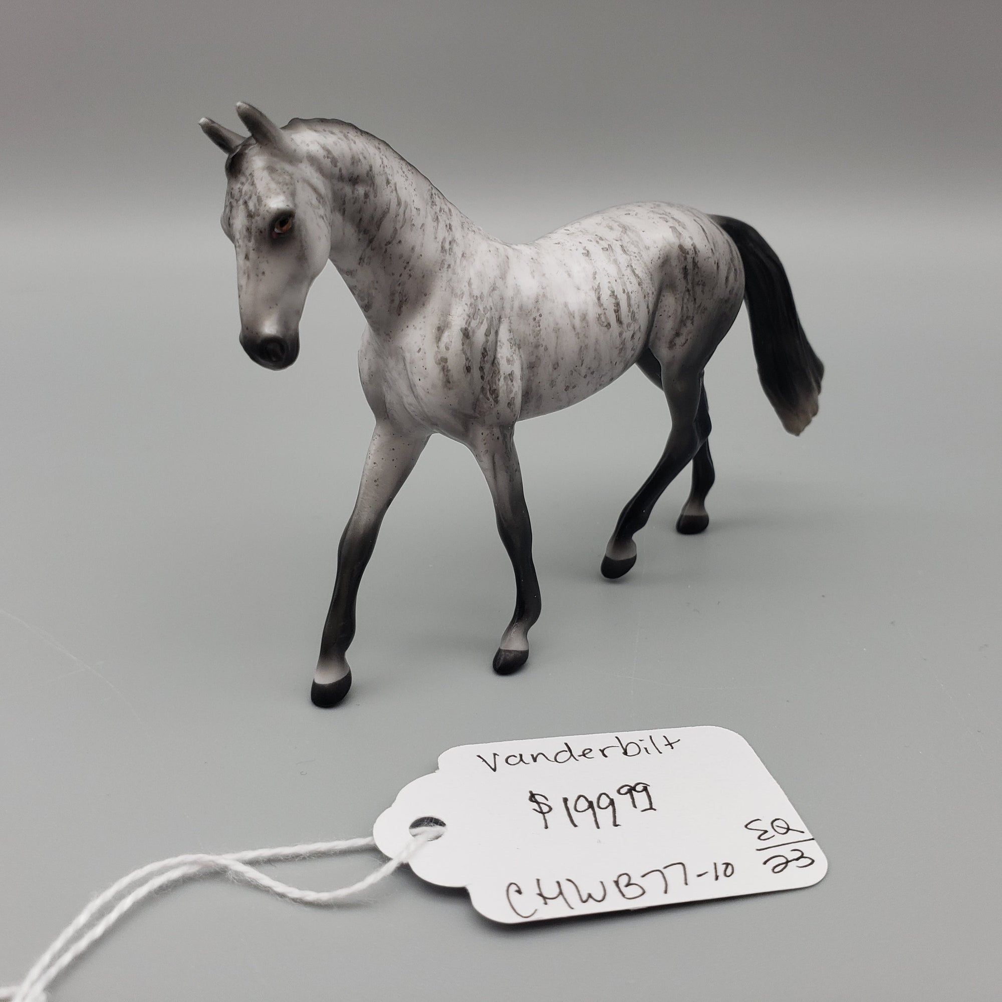 Vanderbilt OOAK Skewed Grey Brindle Warmblood Chip By Jess Hamill EQ23