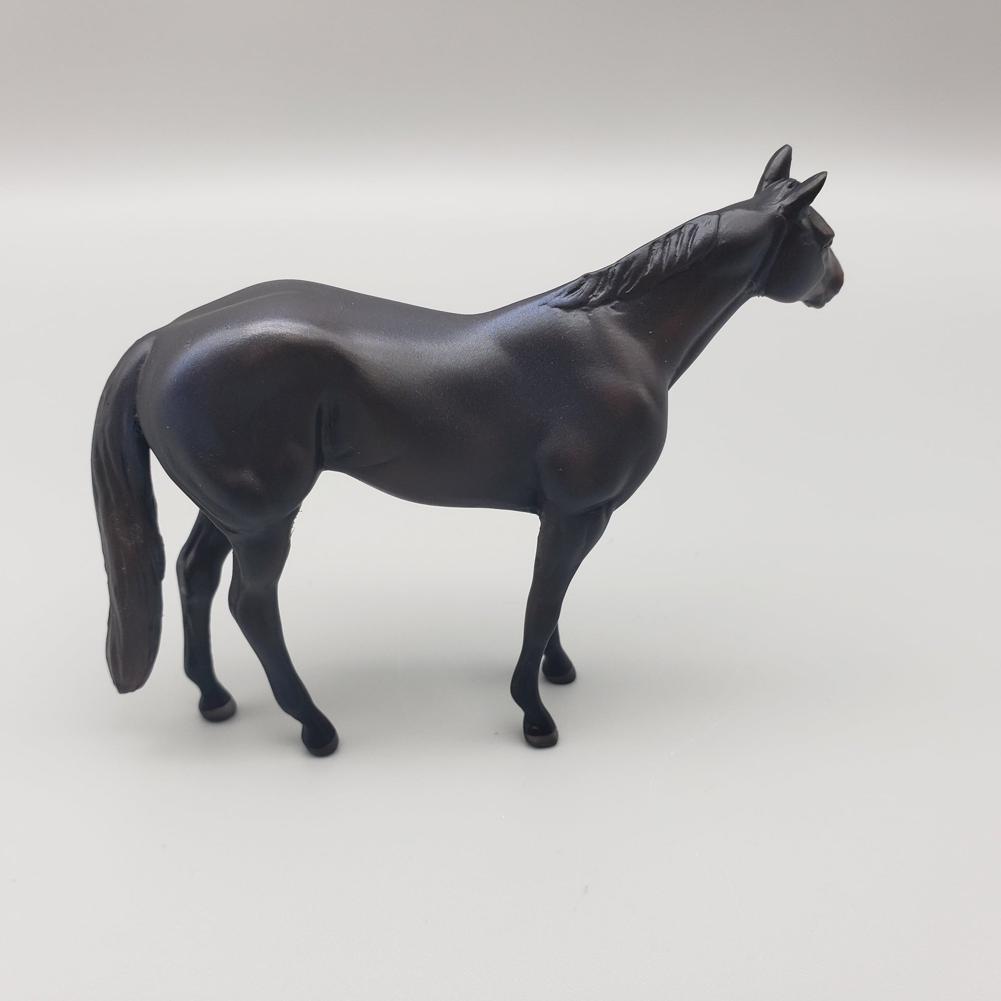Ebony OOAK Dark Grey Stock Horse Chip By Jess Hamill EQ23