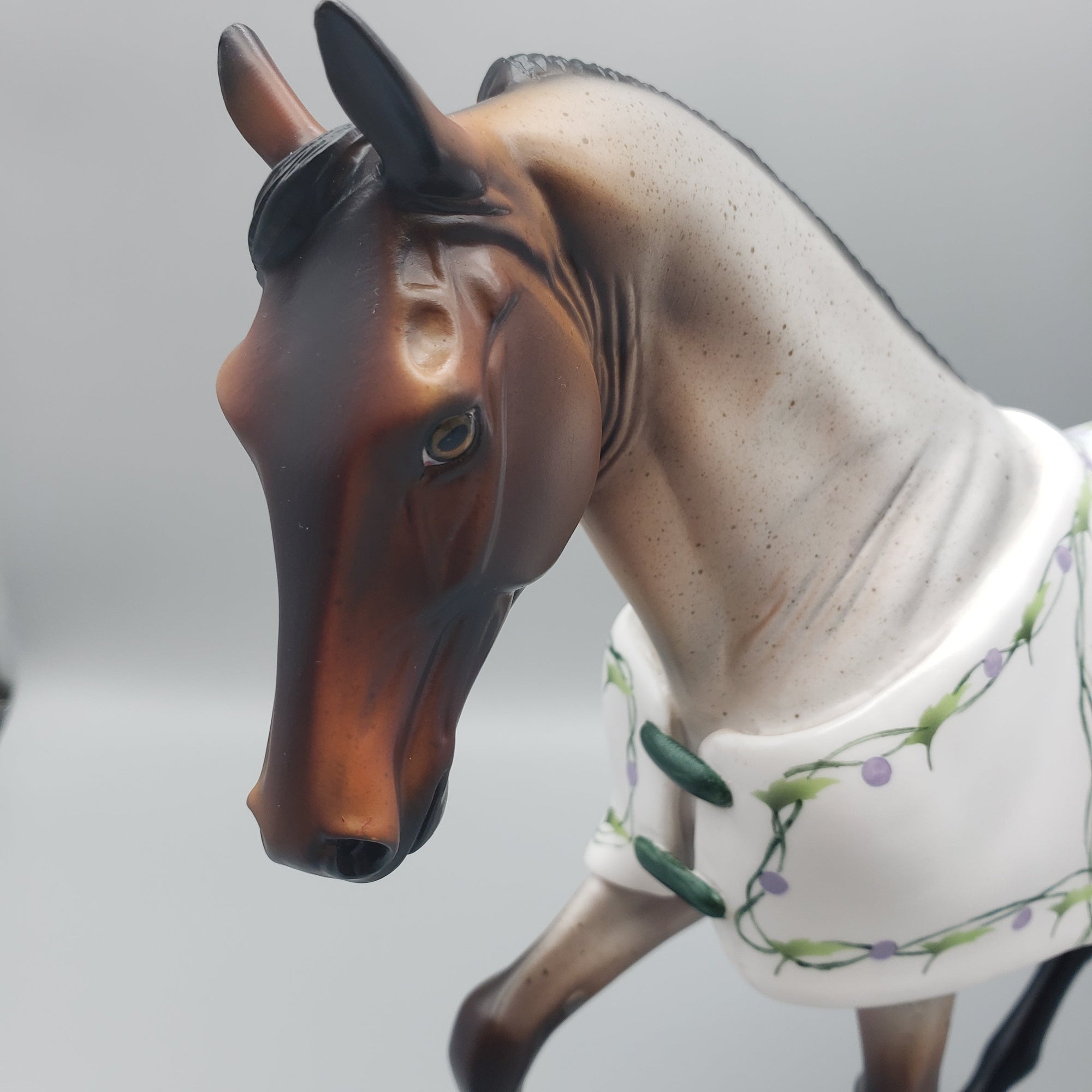 Wyld - OOAK - Customized Blanketed Bay Roan Tennessee Walking Horse By Dawn Quick